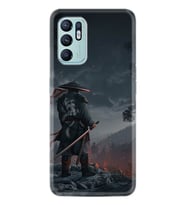 Oppo Reno 6 Kılıf Silikon Desen Özel Seri Warrior 1653