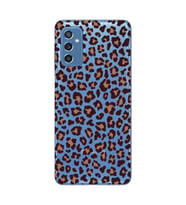 Samsung Galaxy M52 Uyumlu Leopar Desenli Şeffaf Telefon Kılıfı