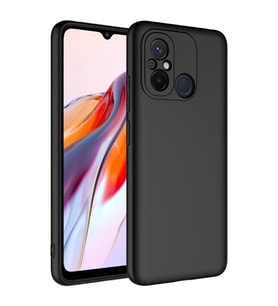 Xiaomi Redmi 12C Kılıf Özel Orijinal Lansman Serisi, İçi Kadife, Pürüzsüz Yumuşak ve Mat TPU Silikon (Siyah)