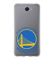 Huawei Y7 2017 Uyumlu Kapak Golden State Warriors Tasarımlı Şeffaf Silikon Kılıf