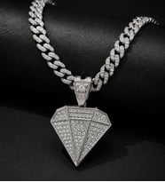 Hip Hop Iced Out Elmas Pendant Küba Zincir Kolye Ucu Charm