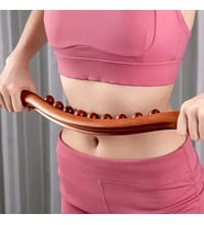 Doğal Ahşap Gua Sha Masaj Aleti 20 Masaj Noktalı Kas Gevşetme ve Çok Yönlü Kullanım