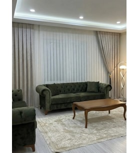 NİVEMESHOME ASSOS JAKAR 507V2 BEJ 1/3 PİLELİ FON PERDE APM