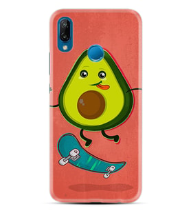 Huawei P20 Lite Mate 10 20 Lite Pro P40 Lite KılıfDesemli Silikon Avokado Skate 1741