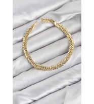CM Başak Model Gold Renk Pirinç Kadın Bileklik TJ-BB8599