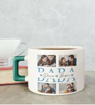 BK Gift Kişiye Özel Fotoğraflı Babalar Günü Tasarımlı Yeşil Kulplu Çay & Kahve Fincanı-2, Babaya Hediye, Babalar Günü Hediyesi