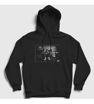 Presmono Unisex Siyah Studio Rapper NF Kapüşonlu Sweatshirt 305231tt