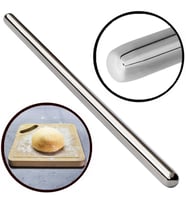 80cm Çelik Oklava 304 Kalite Paslanmaz Çelik Metal Hamur Börek Baklava Yufka Açma Oklavası