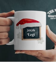 Noel Şapkalı Yazılı İsimli Kupa