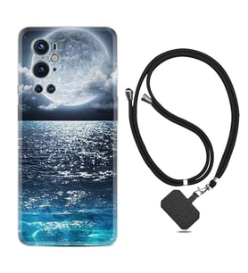 Tecno Spark 9 Pro Kılıf Resimli Boyun Askılı İpli Desenli Silikon Great Moon 1301