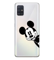 Samsung Galaxy A51 Uyumlu Mickey Mouse Tasarımlı Şeffaf Telefon Kılıfı