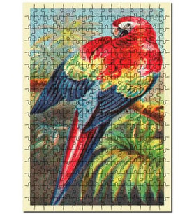 Cakapuzzle Kırmızı ve Mavi Amerika Papağanı Puzzle Yapboz MDF (Ahşap) (120 Parça)