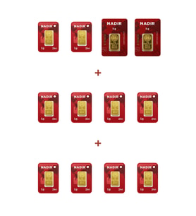 Nadir Gold 24 Ayar 20 Gram Külçe Altın (2 Adet 5 Gram Külçe Altın + 10 Adet 1 Gram Külçe Altın )