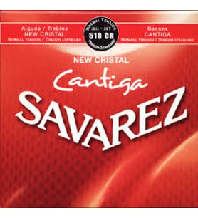Savarez 510cr Klasik Gitar Tel Seti - New Crystal Cantiga (normal Tension)  Yüksek Kaliteli Naylon Tizler, Modern Cantiga Baslar, Dengeli Esneklik Ve Pürüzsüz Çalım Hissi  Uyum: Normal Tansiyon (orta)