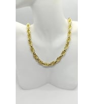 Kalın Örgü Gold Zincir Kolye (44 cm)