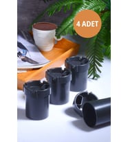 4 Adet Koku Yapmaz Çakmaklık Hazneli Siyah Plastik Küllük Oto Kül Tablası Kül Tabağı