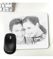 Kişiye Özel Kara Kalem Resim Efektli Mousepad
