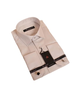 Açık Gri Dar Kesim Micro Kumaş Kol Düğmeli Slim Fit Erkek Gömlek - 201-9