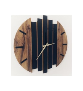 Modern Ahşap Duvar Saati 50cm 50 x 50 Kahverengi