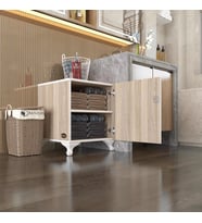 Kenzlife kilitli dolap rana39 crd 47*39*39 banyo dolabı hazır mutfak ofis kiler kitaplık evrak ayaklı (Karışık)