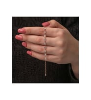 Gümüş Rose Beyaz Taşlı Kadın Bileklik CSR2185619