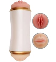 Reallistik Vajinal Oral Çift Taraflı Mastürbatör
