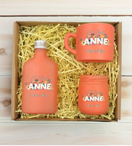 BK Gift Kişiye Özel İsimli DTF Anne Temalı Somon Kahve Fincanı & Kolonya & Mum Hediye Seti-2, Anneye Hediye, Anneler Günü Hediyesi