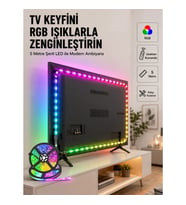 Mey İthalat® Enerji Tasarruflu RGB Şerit LED 5 Metre