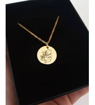 Kişiye Özel Winnie The Pooh ve Piglet Figürlü Kolye 925K Gümüş (Gold)