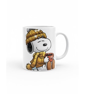 Snoppy  Özel Tasarımlı Hediyelik Kupa Bardak (Beyaz)