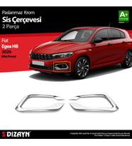 Fiat Egea HB Krom Sis Çerçevesi 2 Prç. 2020 Üzeri (Mat Krom)