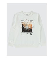 Civil Boys Erkek Çocuk Sweatshirt 6-9 Yaş Ekru (Ekru)