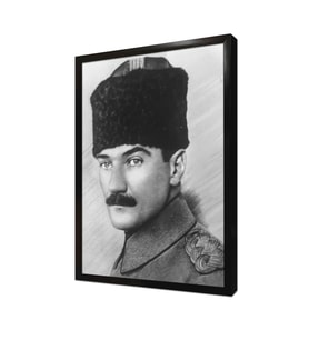 Atatürk Genç Subay Yılları Çerçeveli Mdf Tablo
