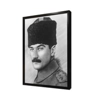 Atatürk Genç Subay Yılları Çerçeveli Mdf Tablo