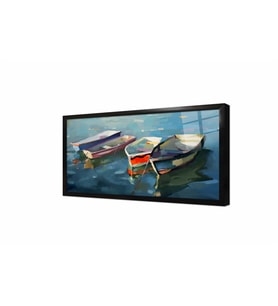 Tablosan Yan Yana Sandallar Çerçeveli Cam Tablo
