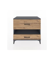Hyperion Şifonyer Tek Raflı 2 Çekmeceli 88x44x80 Antrasit-Çam