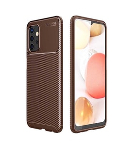 Samsung Galaxy A32 5G Kılıf Esnek Soft Karbon Tasarım Legion Serisi (Kahverengi)