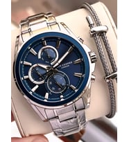 Lee Cooper Premium Nişan Ve Damatlara Özel 2 Yıl Garantili 5 Atm Erkek Kol Saati+Bileklik E08249.390