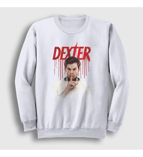 Presmono Unisex Beyaz Shhh Dexter Sweatshirt 188920tt