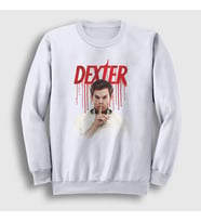 Presmono Unisex Beyaz Shhh Dexter Sweatshirt 188920tt