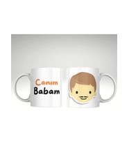 Applucky Canım Babam Kupa Baskı Bardak Babalar Günü (Beyaz)