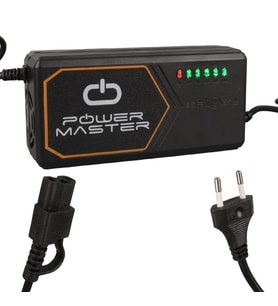 PowerMaster PM-31801 60 Volt - 20 Amper IEC C15 Dişi Uçlu Kapasite Göstergeli Elektrikli Bisiklet Şarj Akü Cihazı (ADJ160-01)