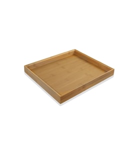 Natura Bambu Organizer Tepsi Kutu 30x26x4 cm (Koyu Bej - Kahverengi)
