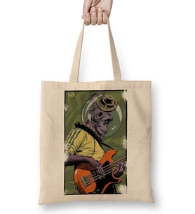 Monkey Bass Müzik Gitar Maymun Bez Çanta Uzun Saplı