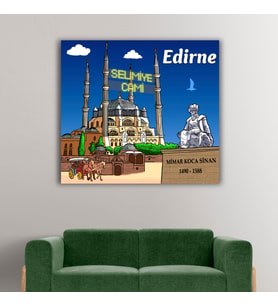 Edirne Tasarımlı Kanvas Tablo