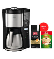 Look V Therm Tımer Zaman Ayarlı Siyah Filtre Kahve Makinesi  Hediyeli Kahve + Filtre