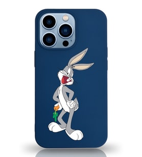 Apple iPhone 13 Pro  Lansman Kılıf Bugs Bunny Tasarımlı Altı Kapalı İçi Kadife Kaplı  Kapak (Şeffaf)