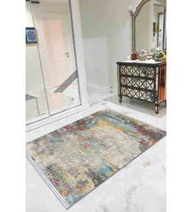 Çok Renkli Spor Dokuma Pamuk Taban Kaymaz Kilim KLM223