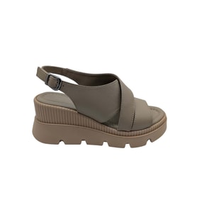 Leggero - Kadın Dolgu Topuklu Sandalet - SİYAH - 39