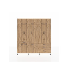 Hyperion Gardrop 8 Raflı 4 Çekmeceli 3 Askılı 220x44x243 Aytaşı-Çam/Çam